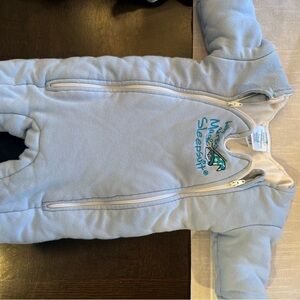 My Blankie Sleepsuit Light Blue Fleece One-Piece with Dual Zippers